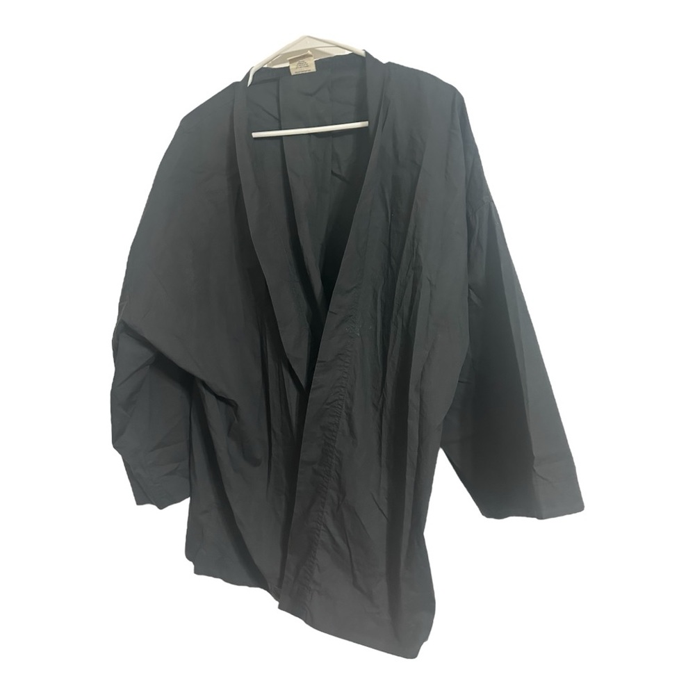 Deiji Studios Black Cotton Loose Wrap Top